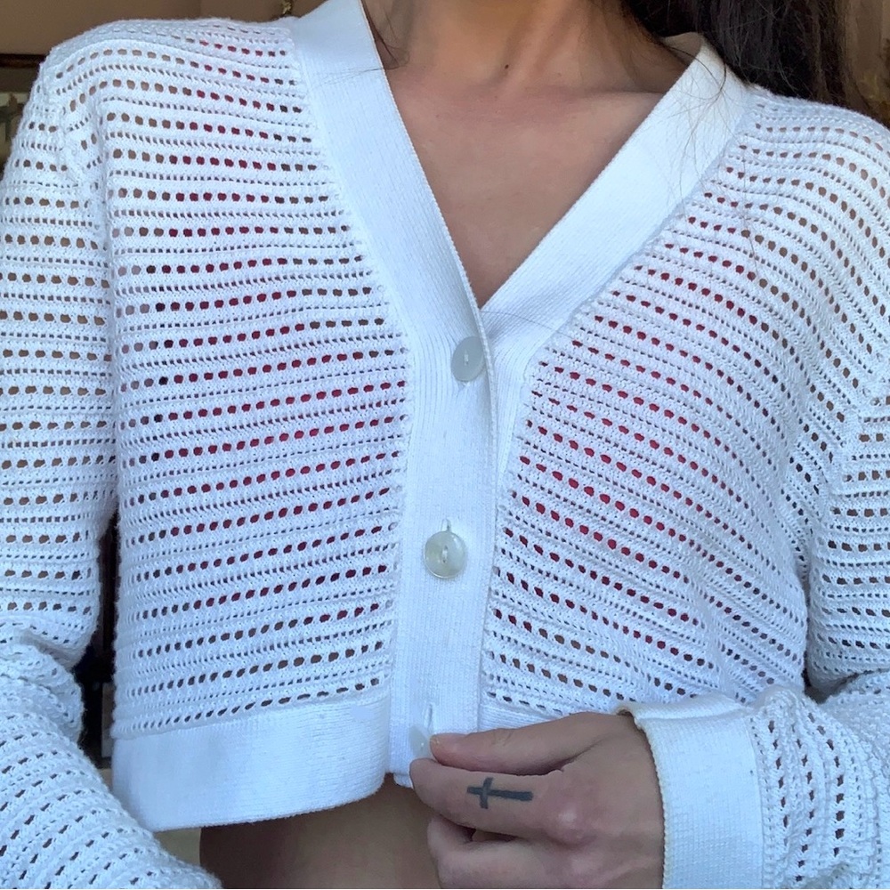 NWOT Babaton Visitor Cardigan in White